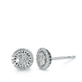 Ørestikker 750/18K hvidguld Diamant 0.35 ct, 50 Sten , [Brillant], w-si Ø7 mm