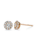 Ørestikker 750/18K rødguld Diamant 0.50 ct, 22 Sten , [Brillant], w-si Ø6 mm