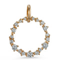 Vedhæng 750/18K rødguld Diamant 0.33 ct, 19 Sten , [Brillant], w-si Ø15 mm