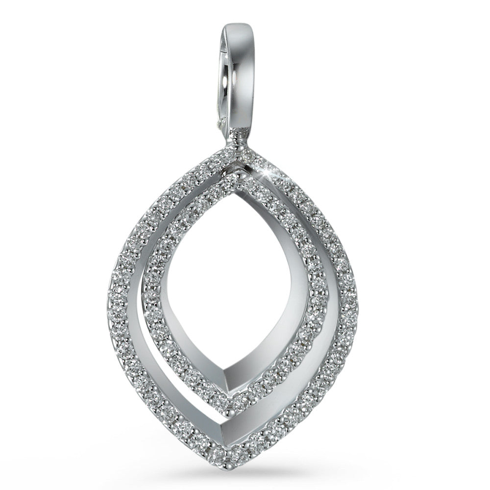 Vedhæng 750/18K hvidguld Diamant 0.35 ct, 66 Sten , [Brillant], w-si