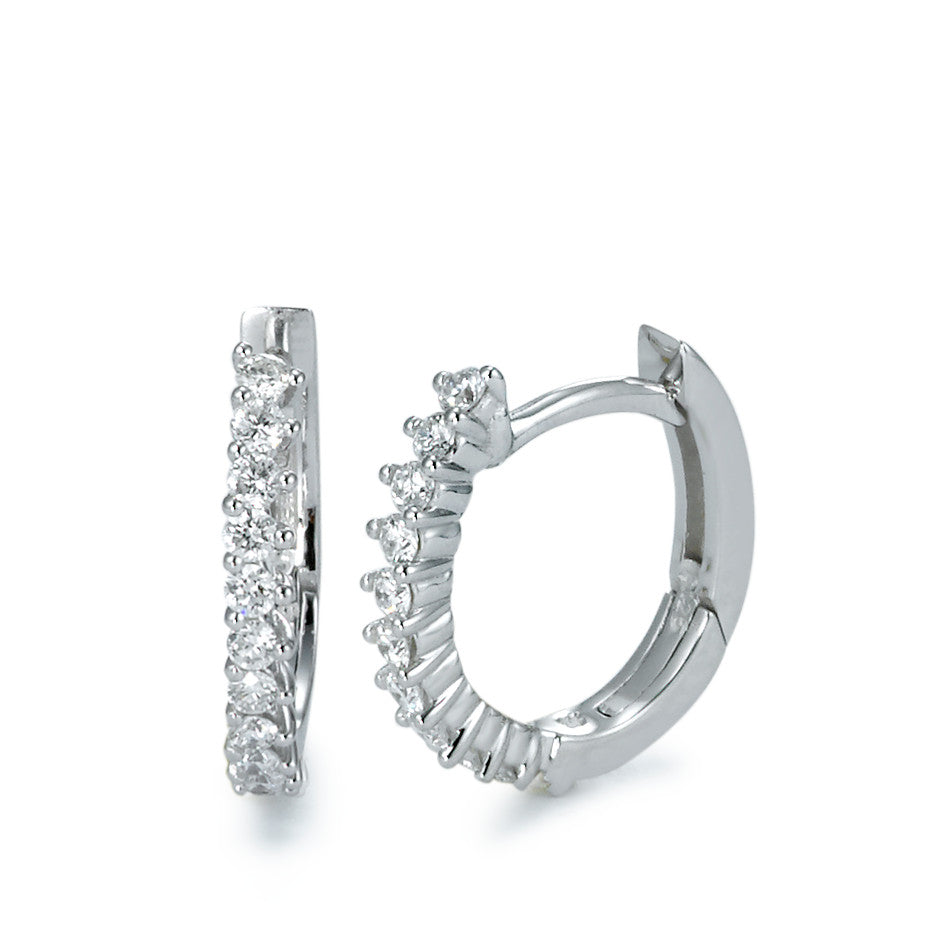 Click kreoler 750/18K hvidguld Diamant 0.25 ct, 22 Sten , [Brillant], w-si