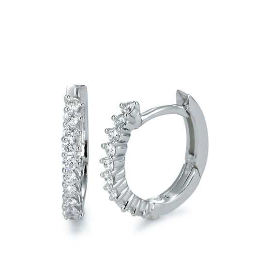 Click kreoler 750/18K hvidguld Diamant 0.25 ct, 22 Sten , [Brillant], w-si