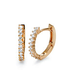 Click kreoler 750/18K rødguld Diamant 0.25 ct, 22 Sten , [Brillant], w-si