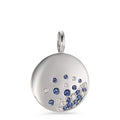 Vedhæng 750/18K hvidguld Safir 14 Sten, Diamant 0.10 ct, 10 Sten , w-si