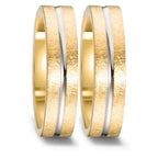 Partnerringe 750/18K guld, 750/18K hvidguld