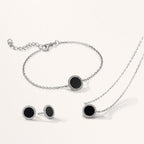 Collier Sølv Onyx rhodineret 40-45 cm Ø10 mm
