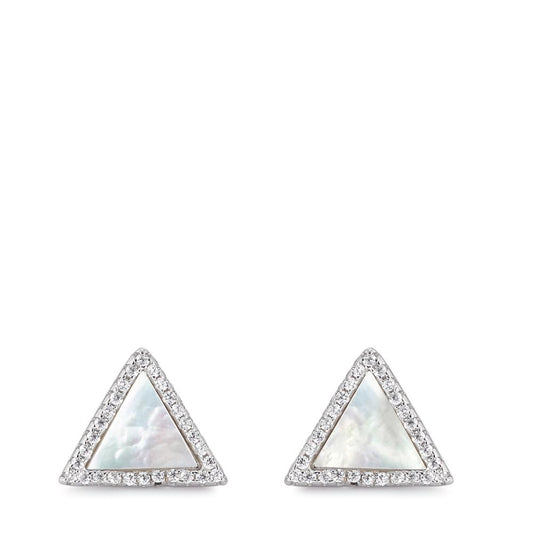 Ørestikker Sølv Zirconia rhodineret