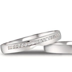 Partnerringe 750/18K hvidguld Diamant 0.085 ct, 17 Sten , tw-vsi