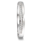 Partnerringe 750/18K hvidguld Diamant 0.085 ct, 17 Sten , tw-vsi