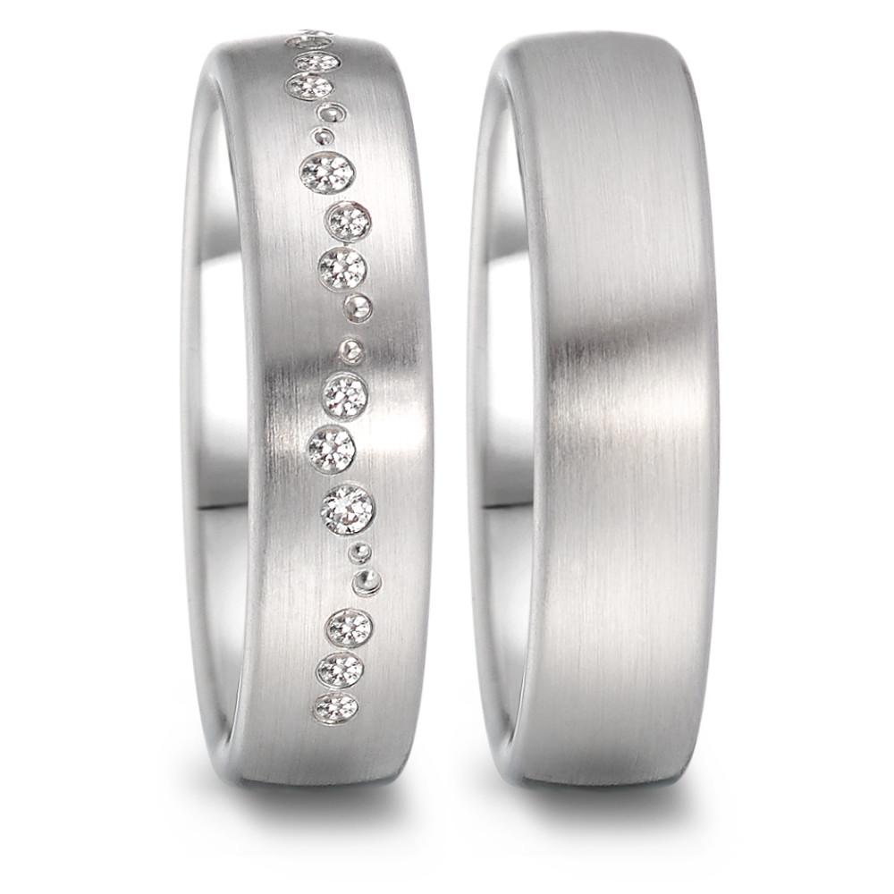 Partnerringe 750/18K hvidguld