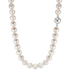 Collier Sølv rhodineret Ferskvands kulturperle hvid 8-8.5 mm 42 cm