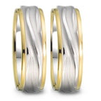 Partnerringe 750/18K hvidguld, 750/18K guld