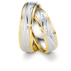Partnerringe 750/18K hvidguld, 750/18K guld