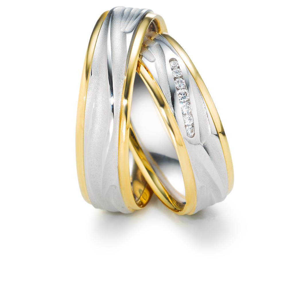 Partnerringe 750/18K hvidguld, 750/18K guld