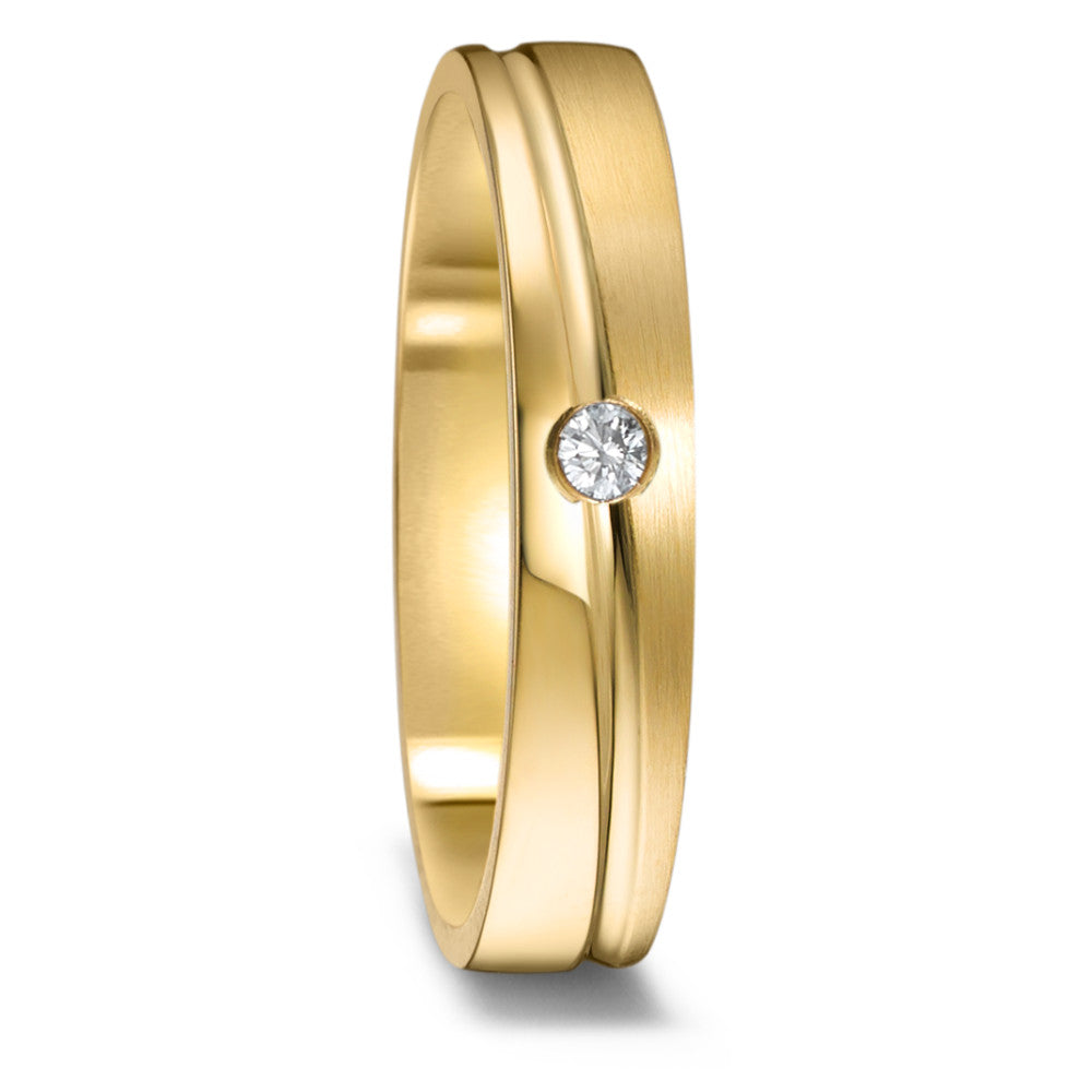 Partnerringe 750/18K guld Diamant 0.03 ct, w-si