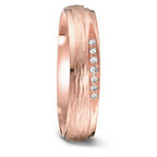 Partnerringe 750/18K roseguld Diamant 0.048 ct, 7 Sten , tw-si