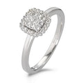 Ringe 750/18K hvidguld Diamant hvid , 0.25 ct, 29 Sten , [Brillant], w-si