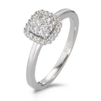 Ringe 750/18K hvidguld Diamant hvid , 0.25 ct, 29 Sten , [Brillant], w-si