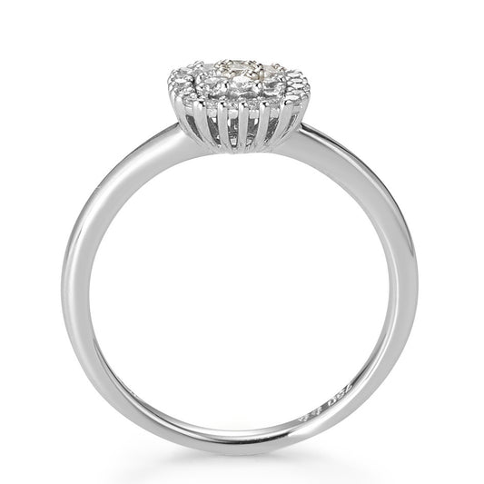 Ringe 750/18K hvidguld Diamant hvid , 0.25 ct, 29 Sten , [Brillant], w-si