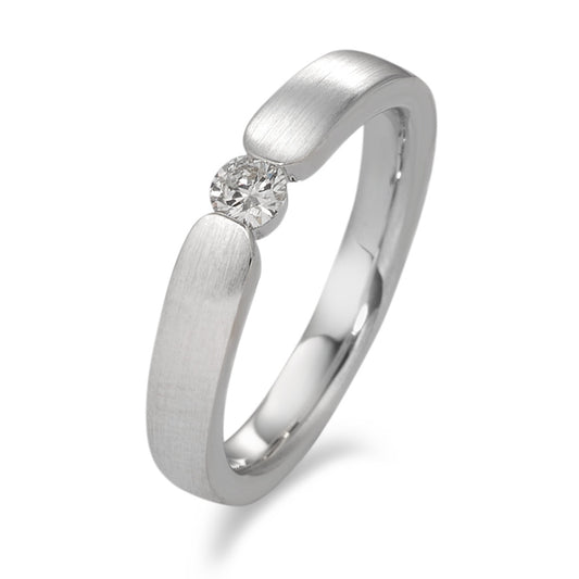 Solitaire ring 750/18K hvidguld Diamant hvid , 0.15 ct, [Brillant], w-si