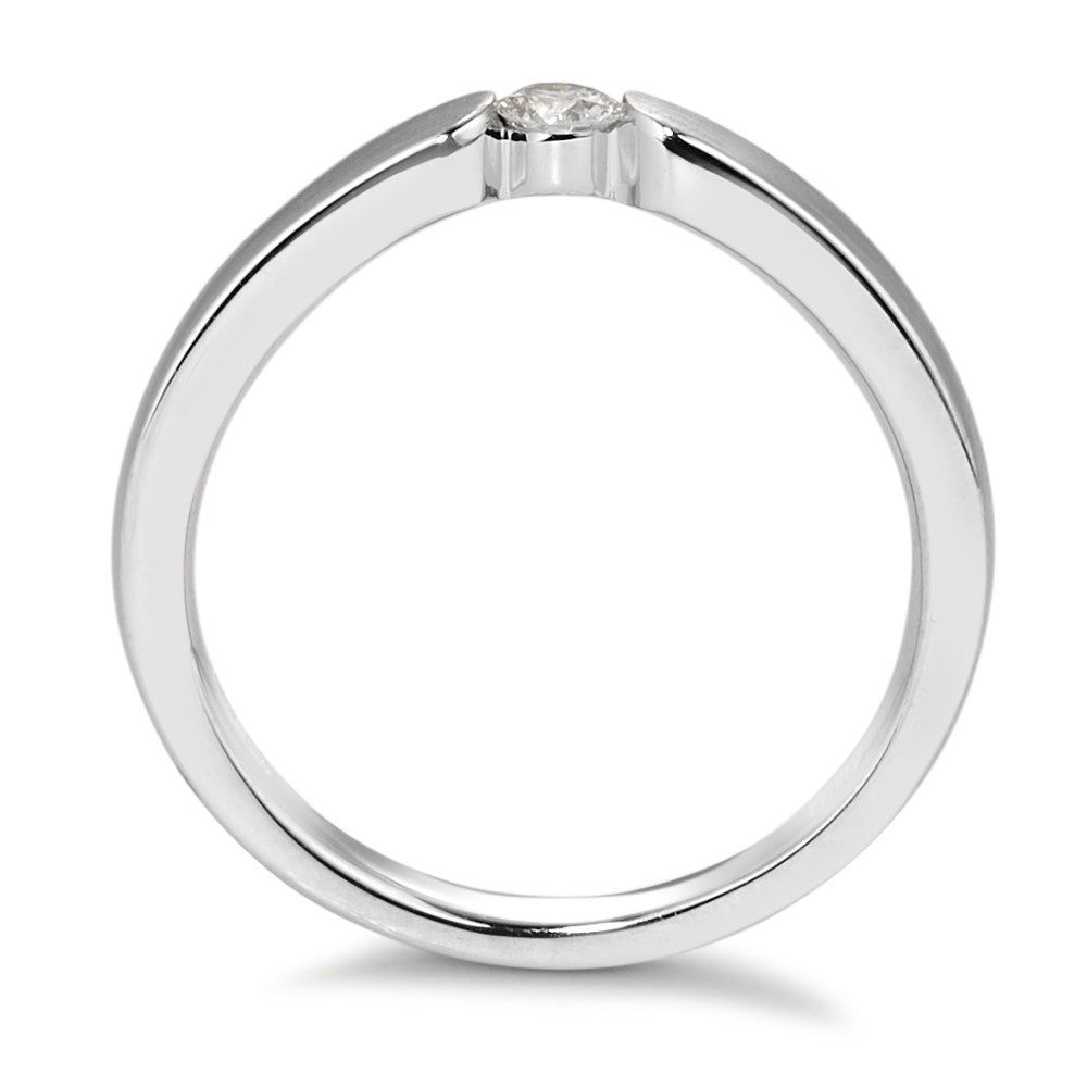 Solitaire ring 750/18K hvidguld Diamant hvid , 0.15 ct, [Brillant], w-si