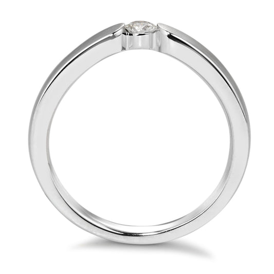 Solitaire ring 750/18K hvidguld Diamant hvid , 0.15 ct, [Brillant], w-si