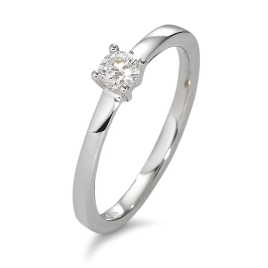 Solitaire ring 750/18K hvidguld Diamant hvid , 0.20 ct, [Brillant], w-si