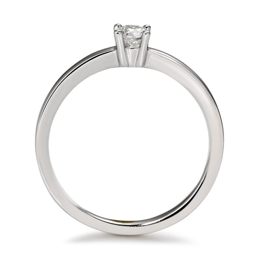 Solitaire ring 750/18K hvidguld Diamant hvid , 0.20 ct, [Brillant], w-si