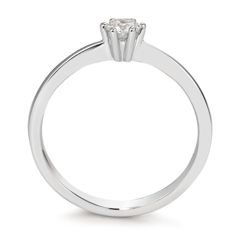 Solitaire ring 750/18K hvidguld Diamant hvid , 0.20 ct, [Brillant], w-si