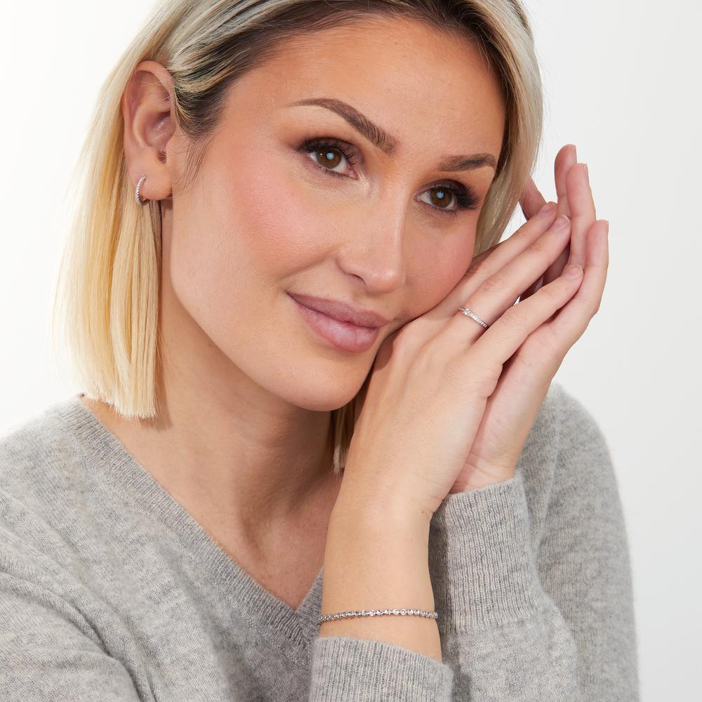 Ringe 750/18K hvidguld Diamant 0.17 ct, 15 Sten , w-si