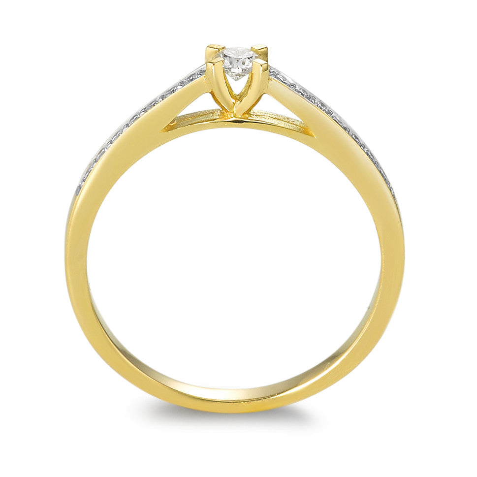 Ringe 750/18K guld Diamant 0.17 ct, 15 Sten , w-si