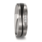 Partnerringe Titanium, Kulstof Diamant 0.03 ct, 3 Sten , tw-si