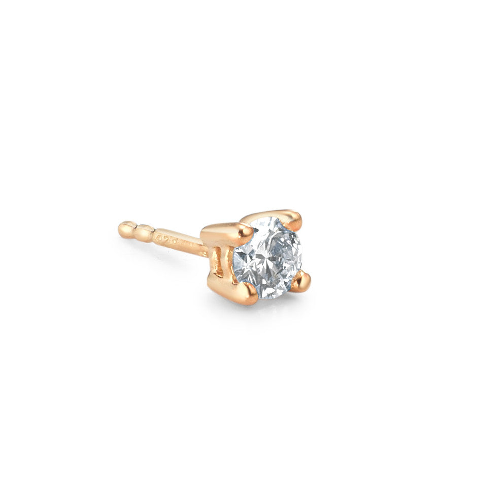 Ørestik 1 stk 750/18K guld Diamant 0.25 ct, w-si