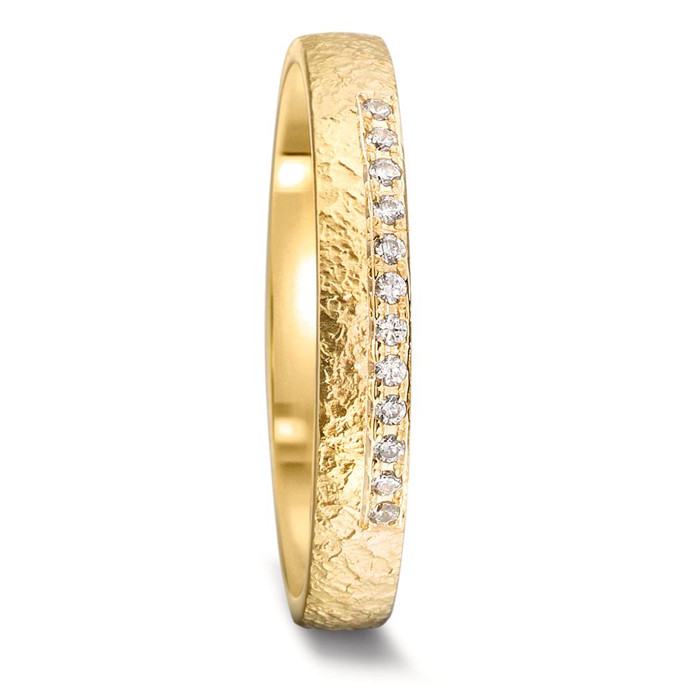 Partnerringe 750/18K guld Diamant 0.06 ct, 12 Sten , tw-vsi