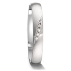 Partnerringe 750/18K hvidguld Diamant 0.036 ct, 5 Sten , tw-vsi