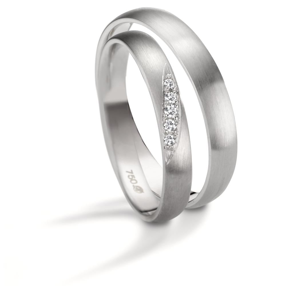 Partnerringe 750/18K hvidguld