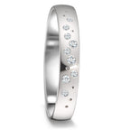 Partnerringe 750/18K hvidguld Diamant 0.087 ct, 9 Sten , tw-si