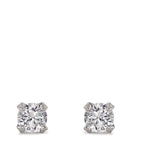 Ørestikker Sølv Zirconia rhodineret Ø8.5 mm