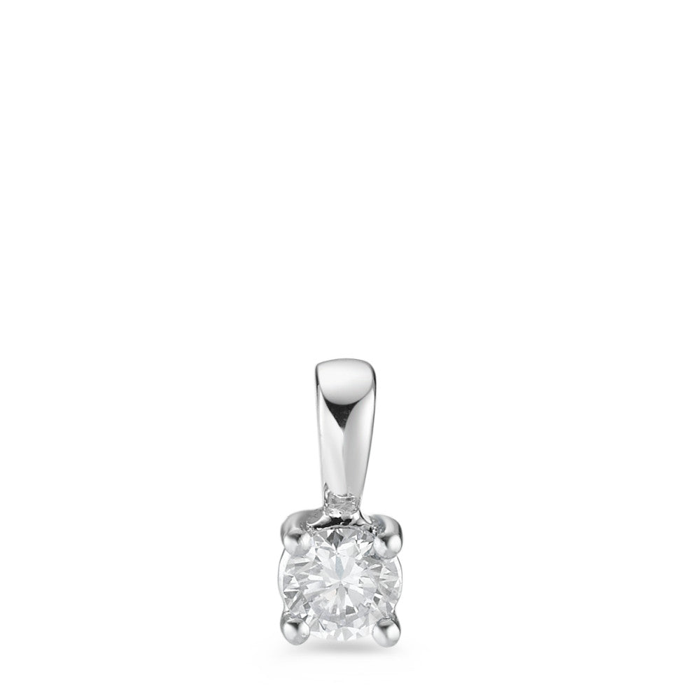 Vedhæng 750/18K hvidguld Diamant hvid , 0.25 ct, [Brillant], w-si Ø4 mm