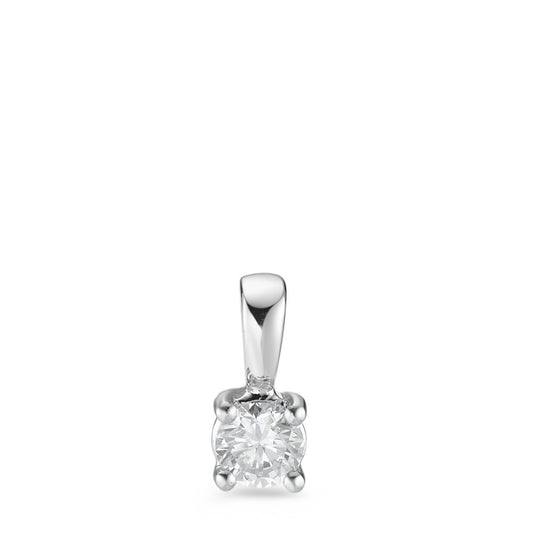 Vedhæng 750/18K hvidguld Diamant hvid , 0.25 ct, [Brillant], w-si Ø4 mm