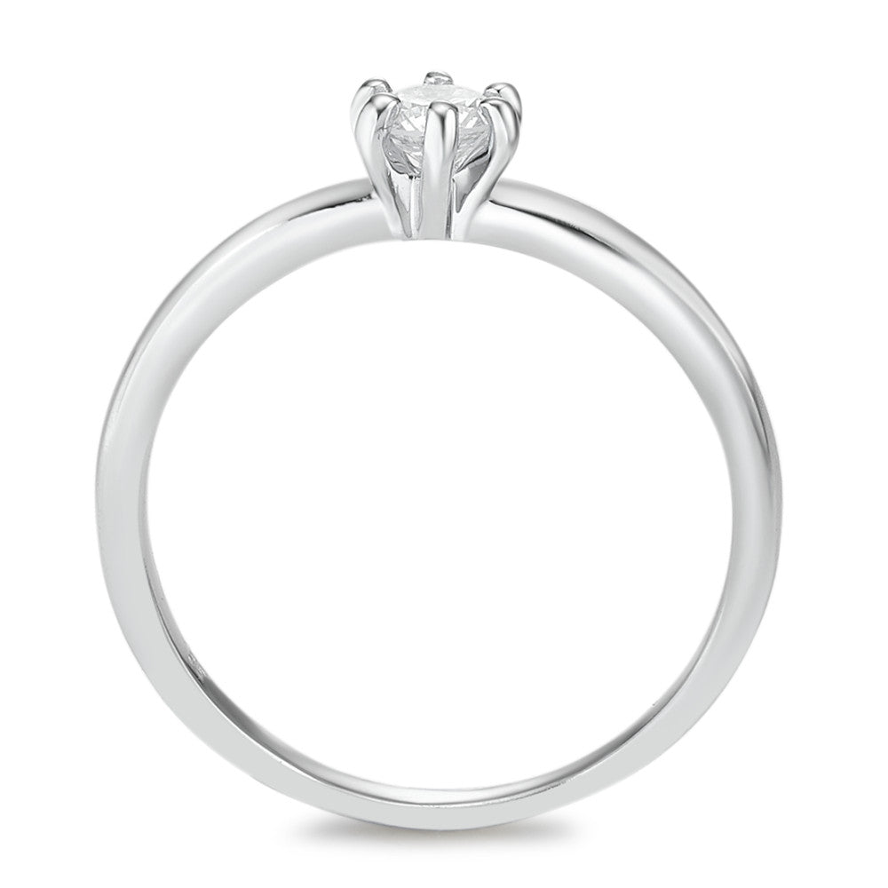 Solitaire ring 750/18K hvidguld Diamant hvid , 0.25 ct, [Brillant], w-si
