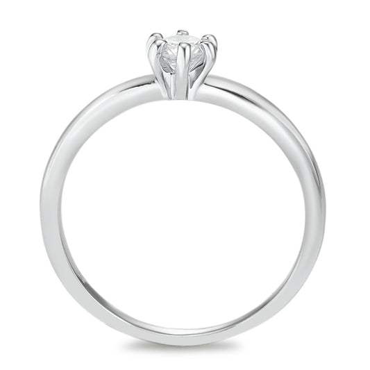 Solitaire ring 750/18K hvidguld Diamant hvid , 0.25 ct, [Brillant], w-si