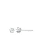 Ørestikker 750/18K hvidguld Diamant hvid , 0.25 ct, 2 Sten , [Brillant], w-si Ø4 mm