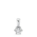 Vedhæng 750/18K hvidguld Diamant hvid , 0.25 ct, [Brillant], w-si Ø5 mm