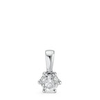 Vedhæng 750/18K hvidguld Diamant hvid , 0.25 ct, [Brillant], w-si Ø5 mm