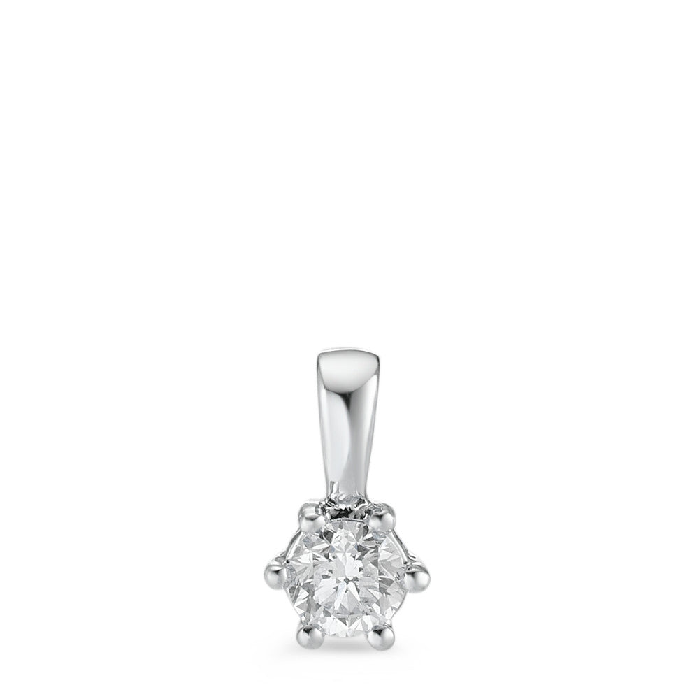 Vedhæng 750/18K hvidguld Diamant hvid , 0.25 ct, [Brillant], w-si Ø5 mm