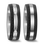 Ringe 585/14 K hvidguld, Kulstof Diamant 0.06 ct, 6 Sten , tw-si