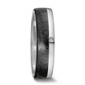 Partnerringe 585/14 K hvidguld, Kulstof Diamant 0.01 ct, tw-si