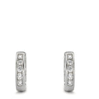 Click kreoler Sølv Zirconia hvid rhodineret