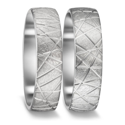 Partnerringe 750/18K hvidguld